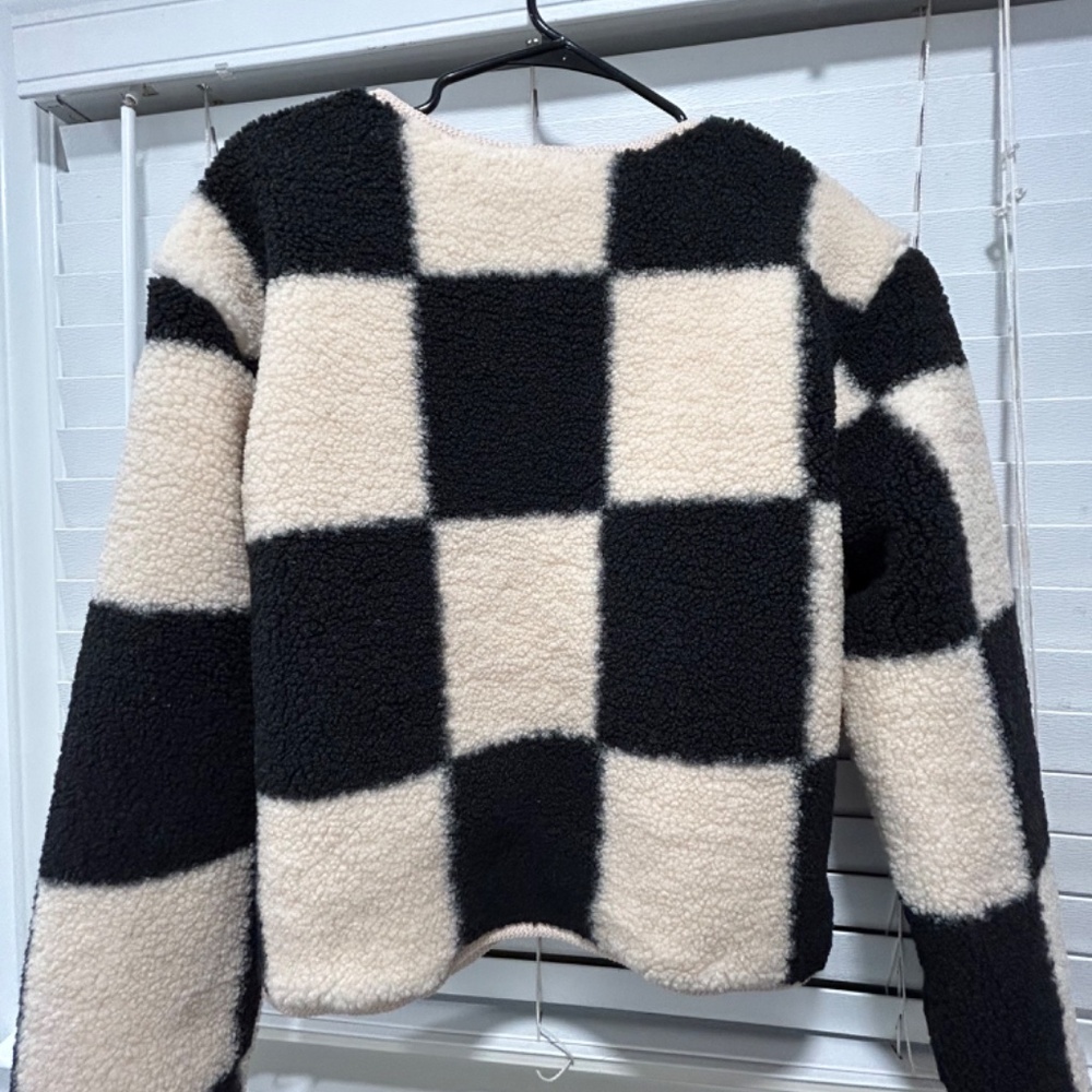 Moon River Shearling Grid Jacket - Picture 4 of 5